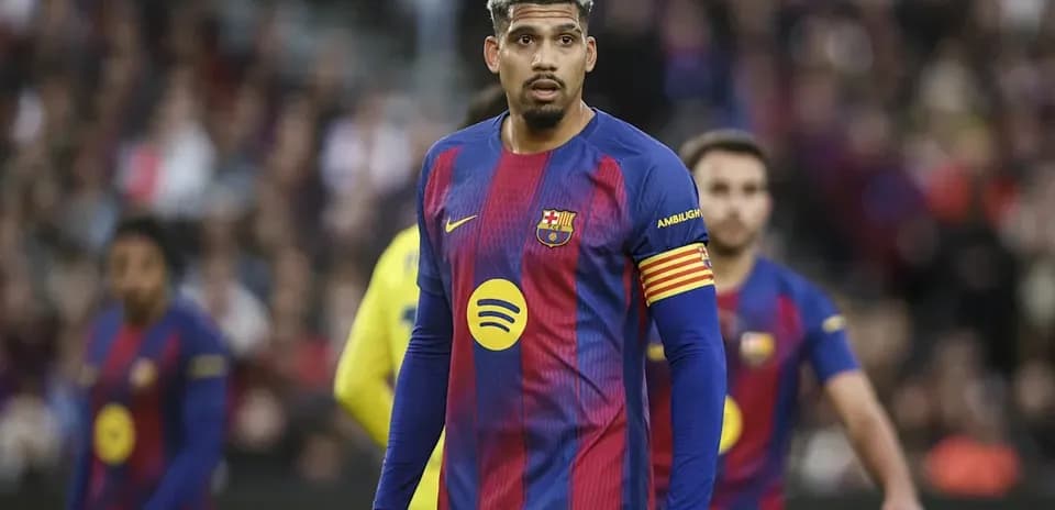 Barcelona player wearing captain's armband during match