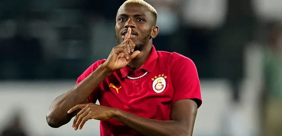 Player gesturing for silence during a match