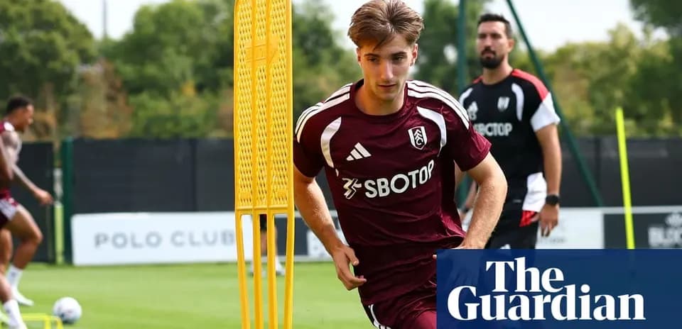 Player running during Fulham training session