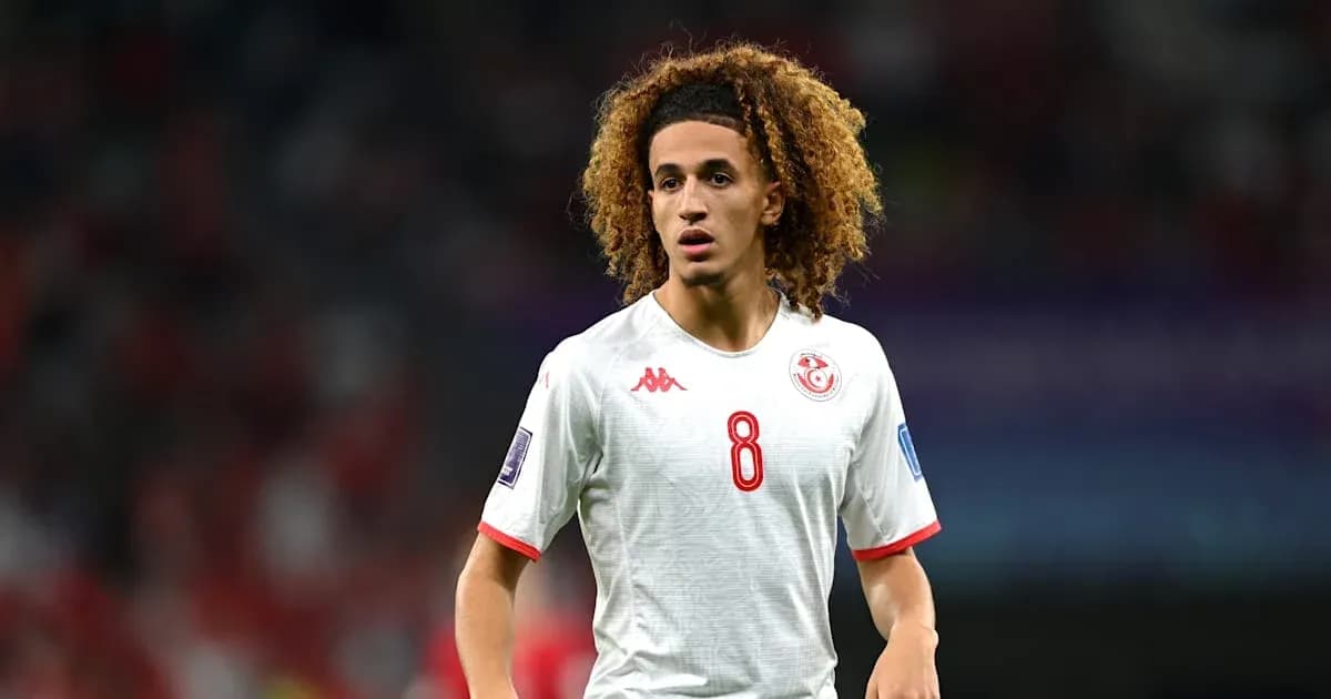 Player wearing Tunisia jersey during a match