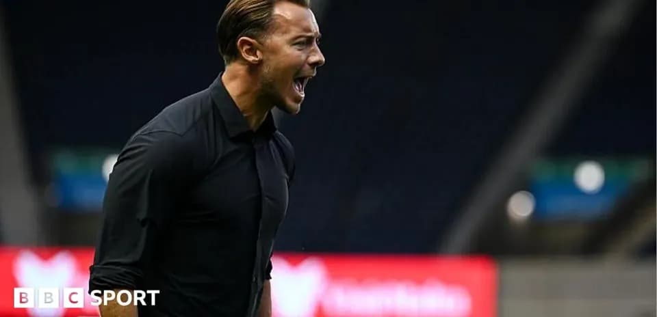 Coach shouting during a match on the sideline