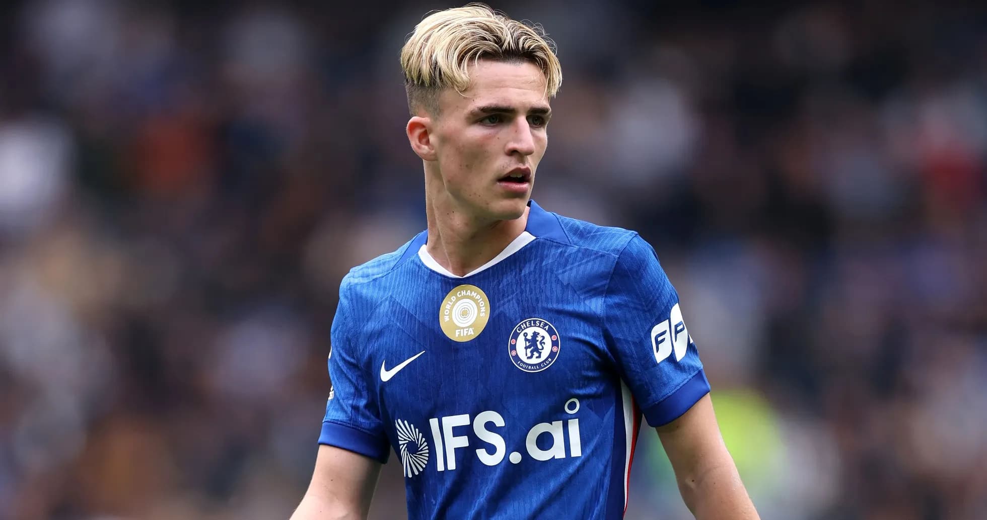 Chelsea player in blue kit during match
