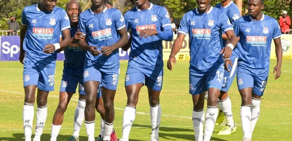 Posta Rangers FC players celebrating a goal