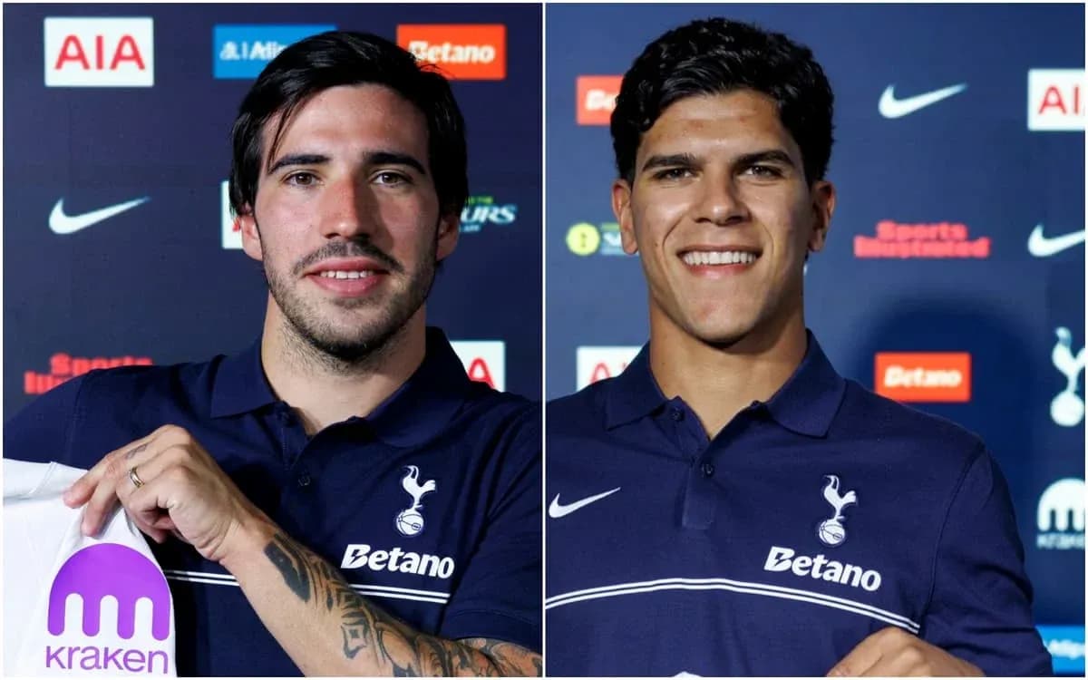 Two players at Tottenham Hotspur press conference