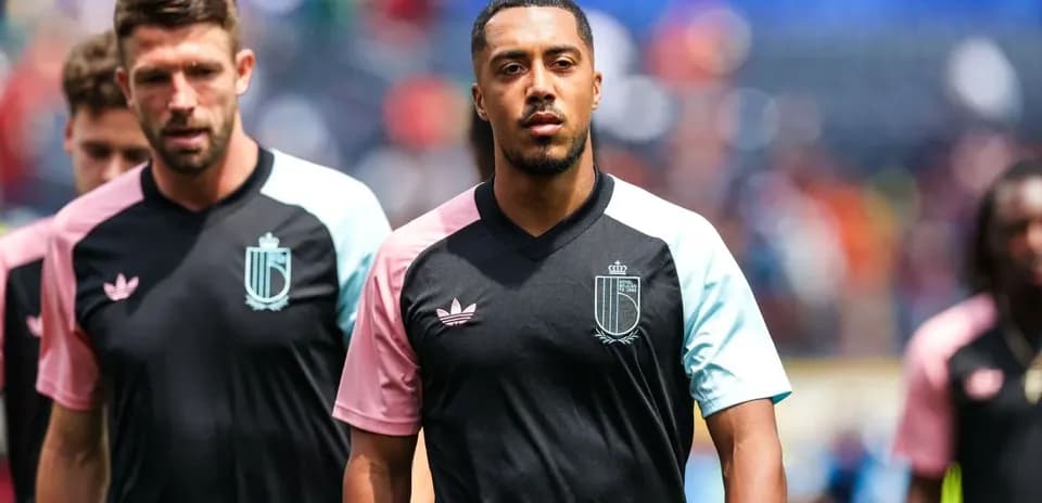 Players walking onto the field before the match