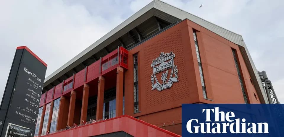 Exterior view of Liverpool FC's Anfield stadium