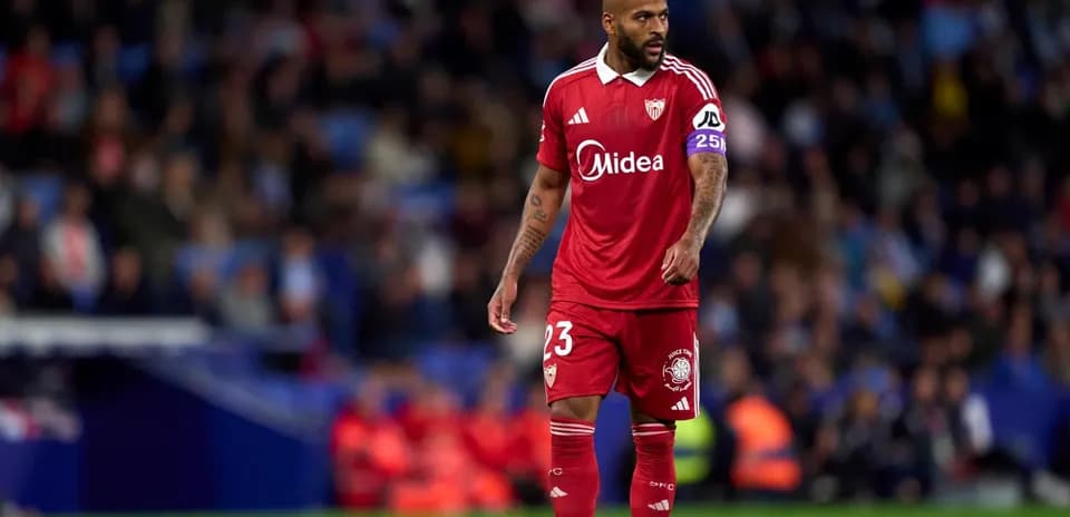 Sevilla player during La Liga match