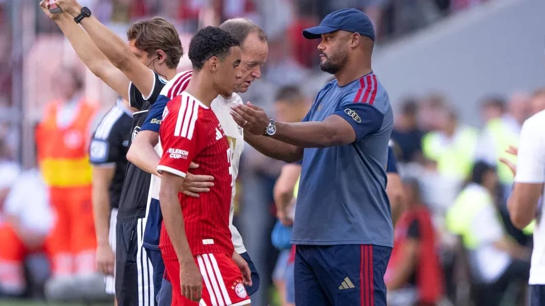 Player receiving guidance from coach during match