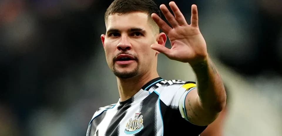 Player gesturing during match at St James' Park