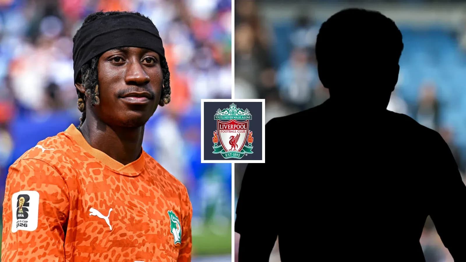 Goalkeeper in orange kit with Liverpool logo