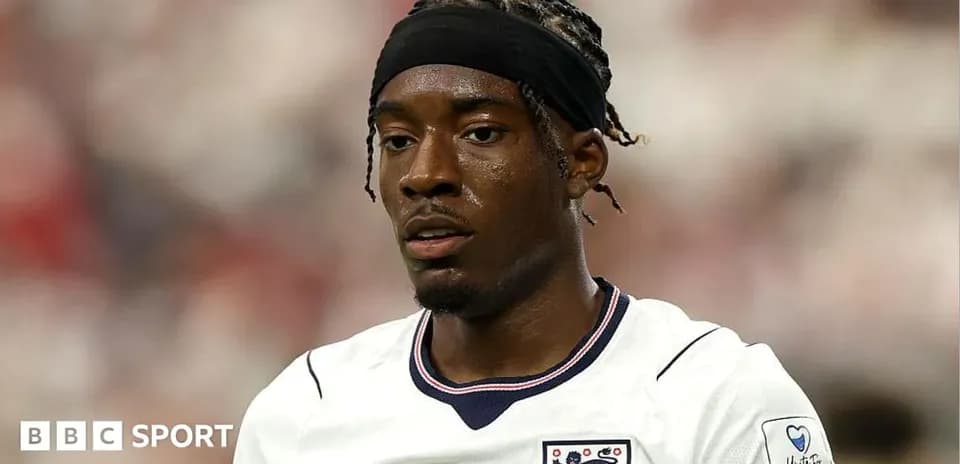 Player wearing England jersey during match