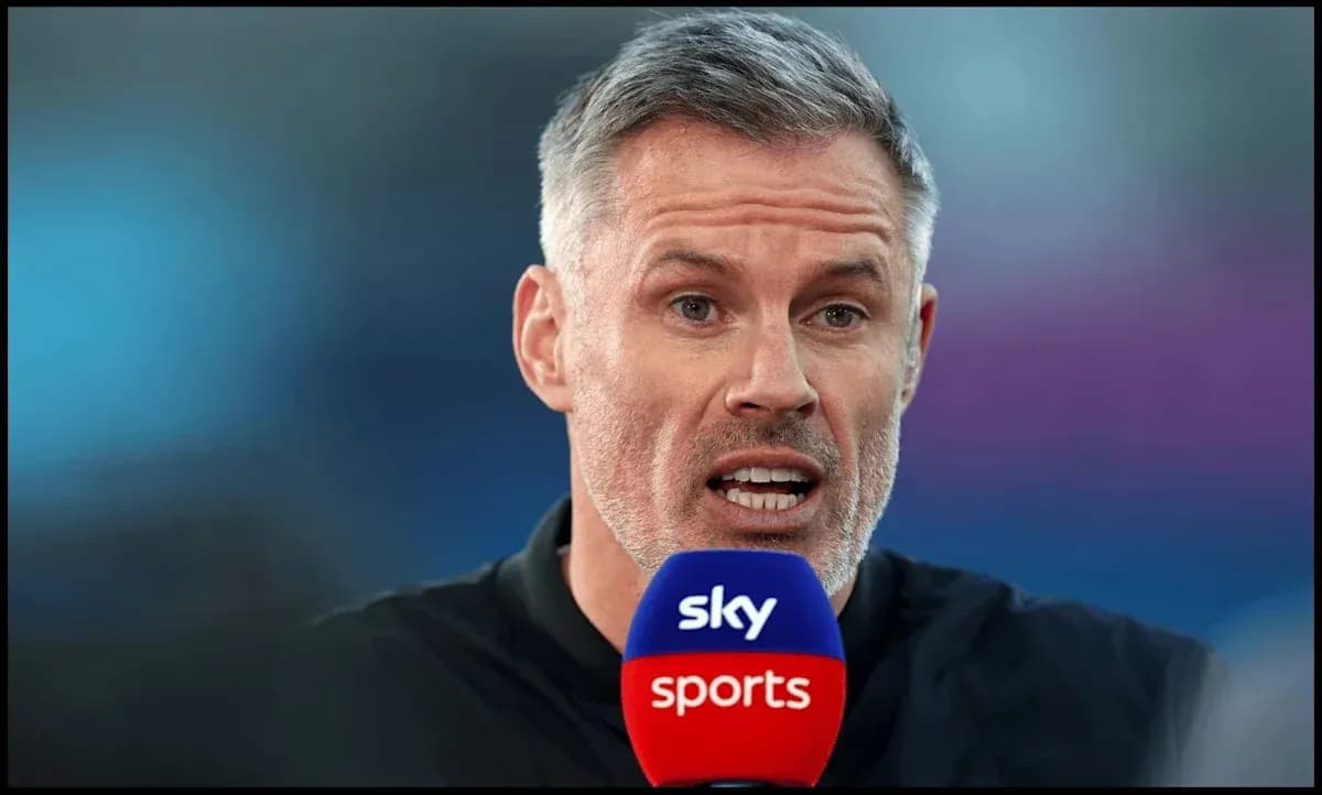 Sportscaster speaking into microphone during broadcast
