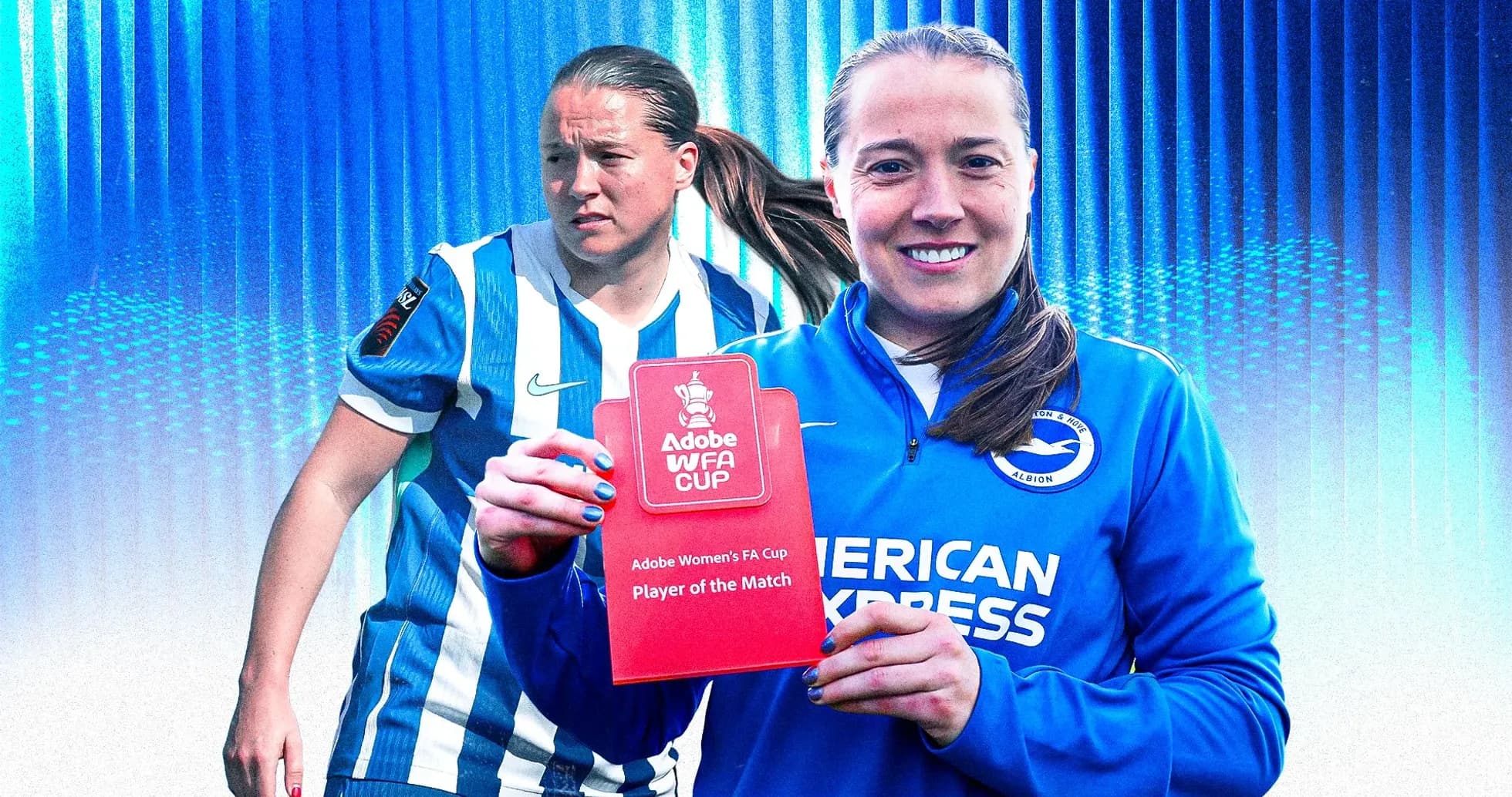 Player holding Player of the Match award after match