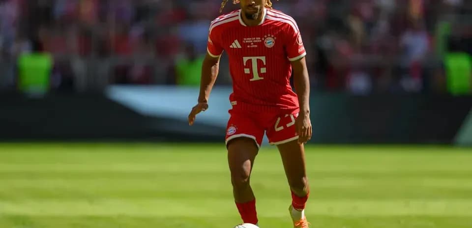 Player running with the ball on the field