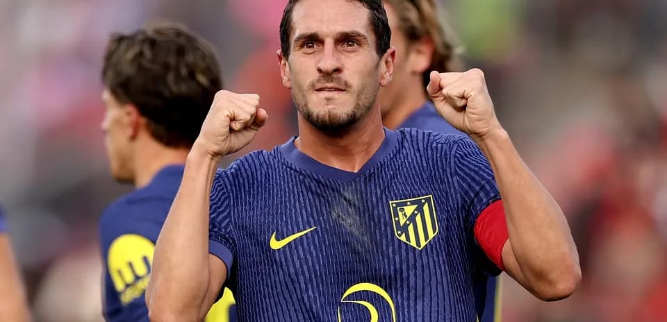 Atletico Madrid player celebrating victory