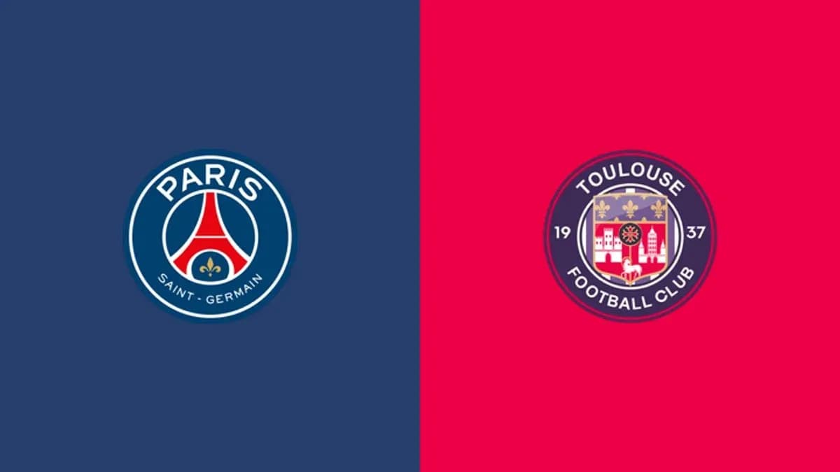 Logos of Paris Saint-Germain and Toulouse Football Club