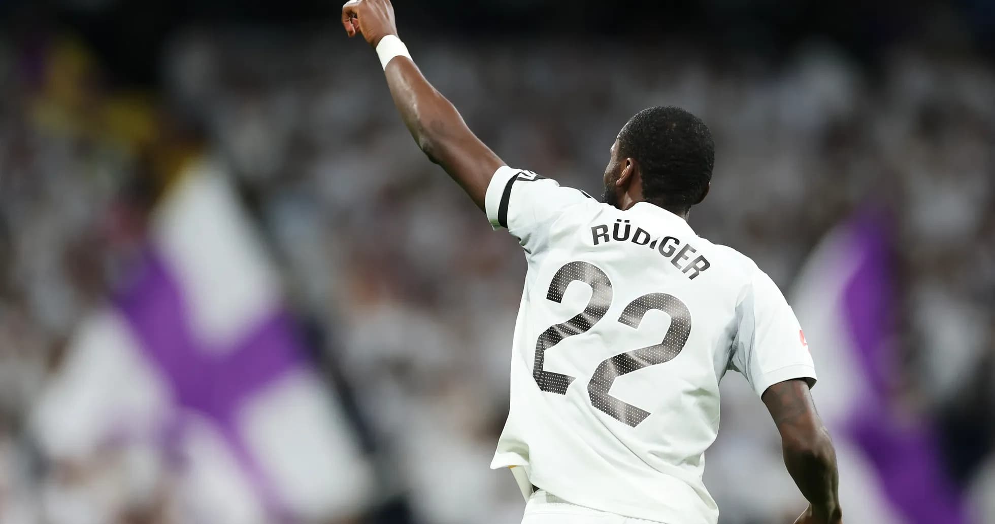 Antonio Rüdiger celebrating during La Liga match