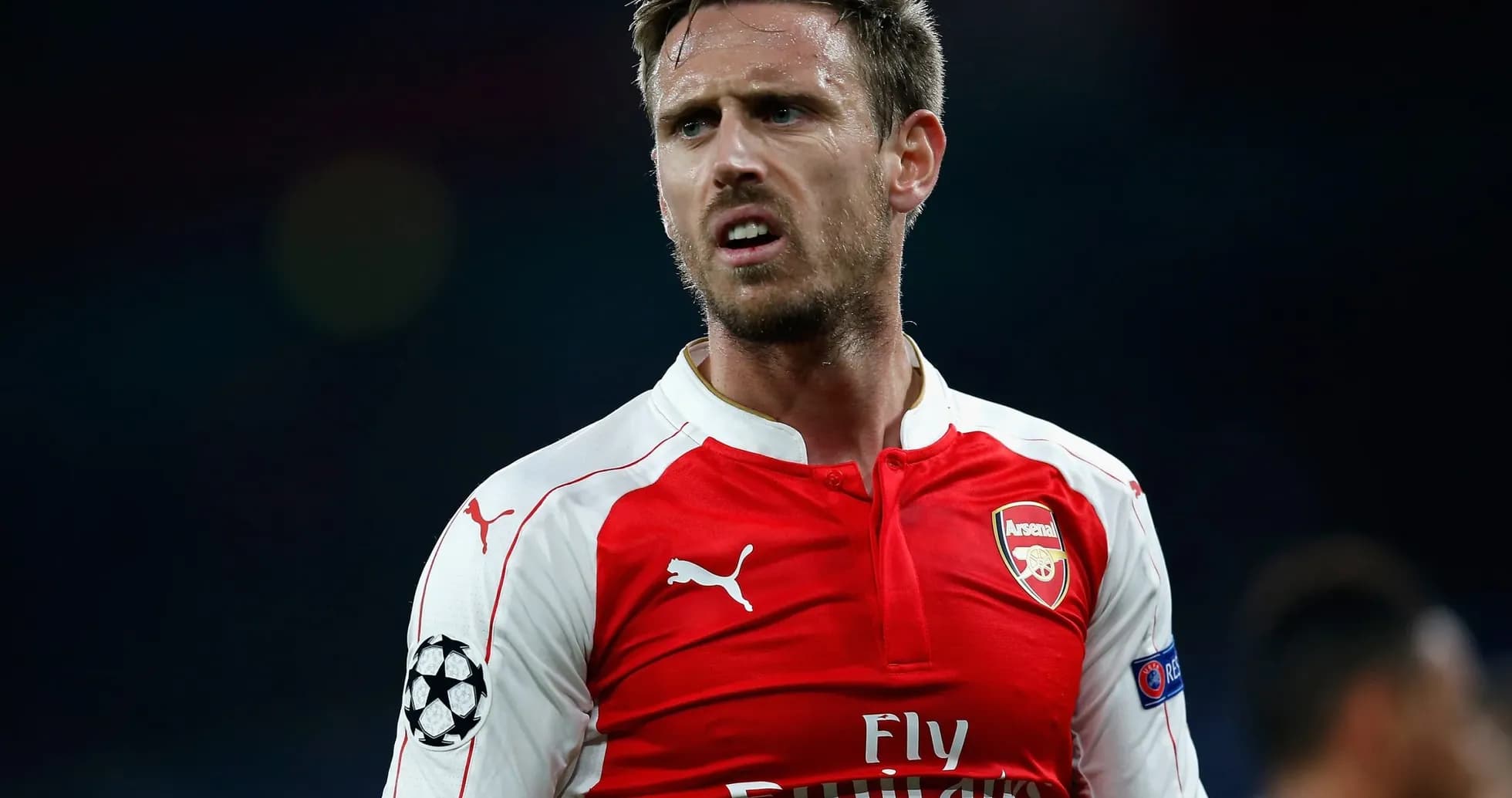 Arsenal player during a UEFA Champions League match
