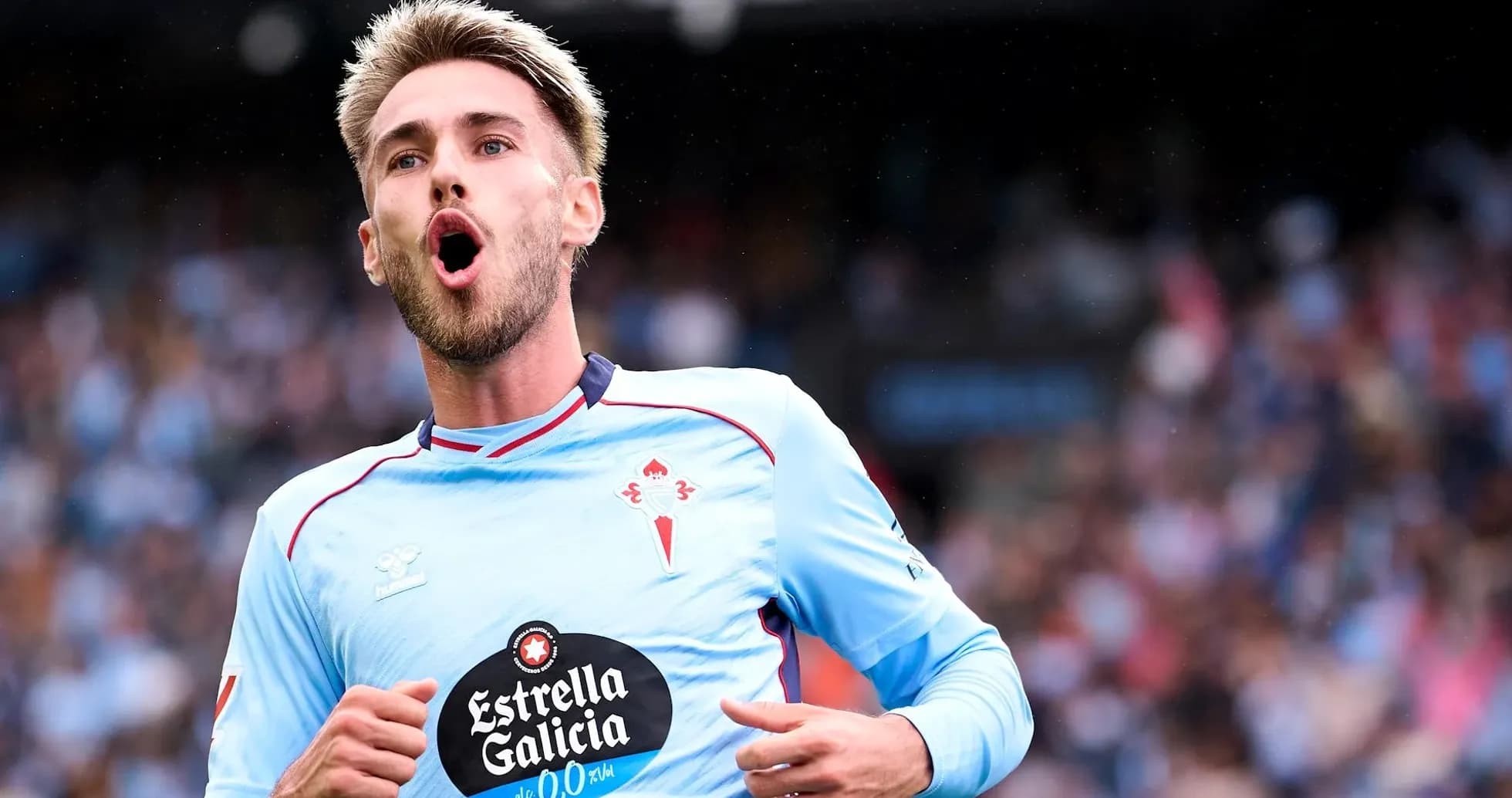 Celta Vigo player celebrating a goal