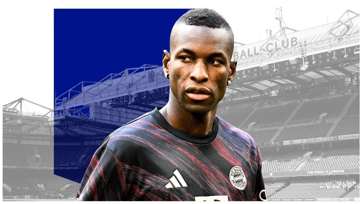 Player in Bayern Munich kit at stadium backdrop