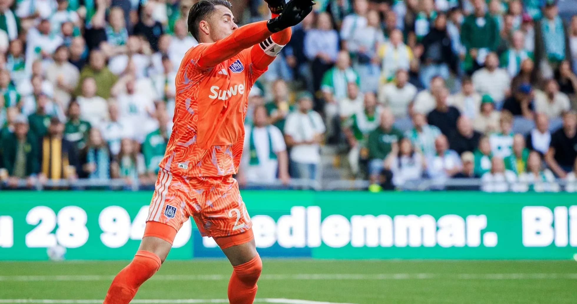 Goalkeeper making a save during match