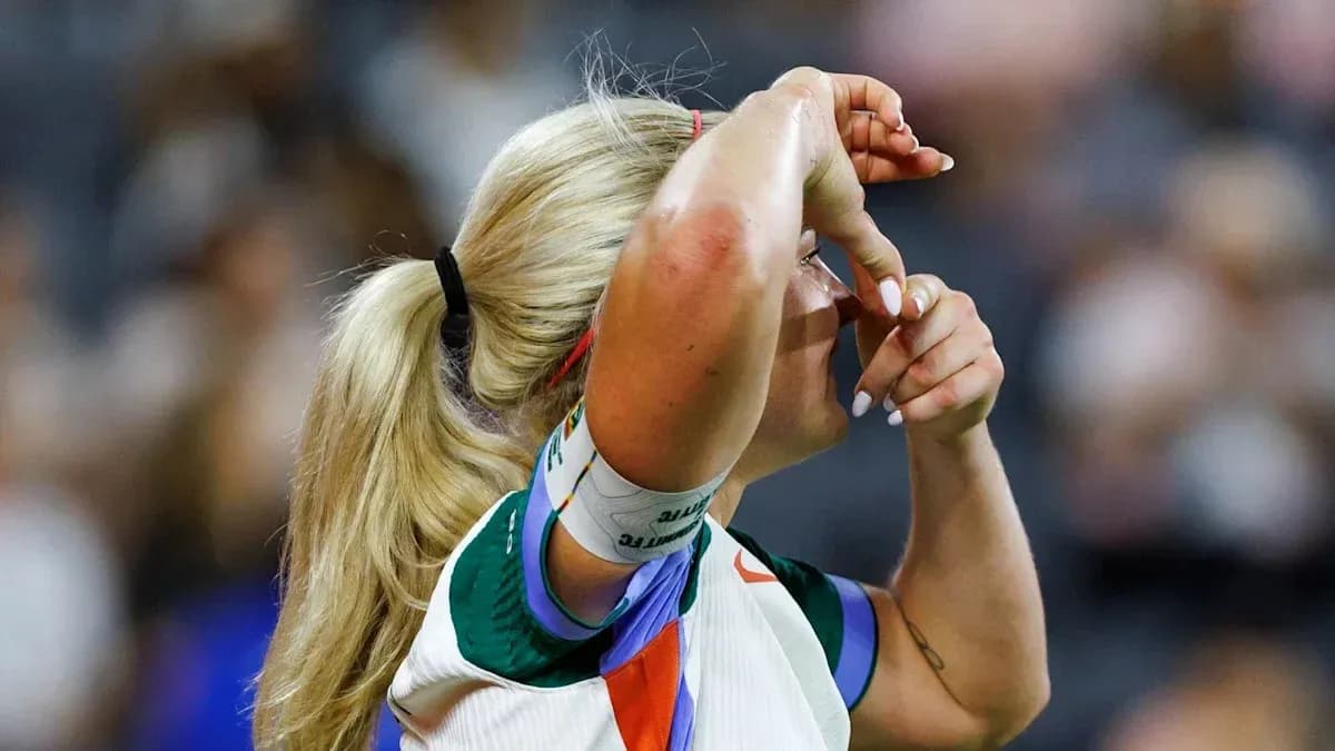 Athlete gesturing during a sports event