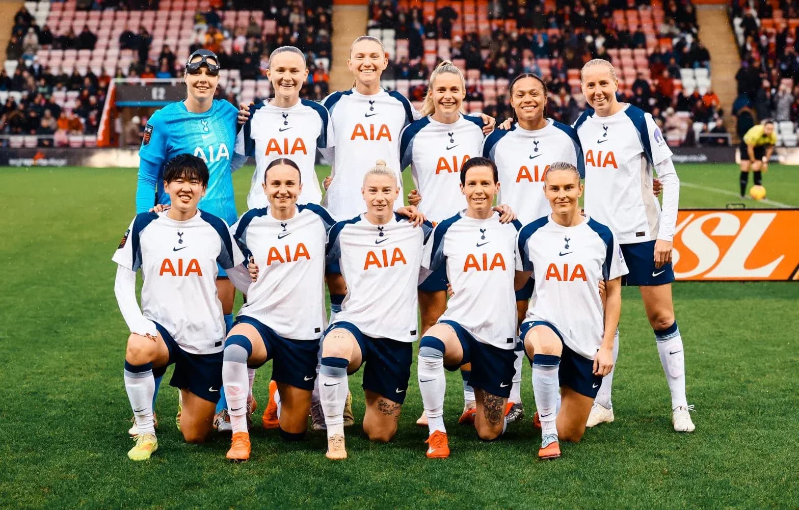 Tottenham Hotspur Women team posing for photo