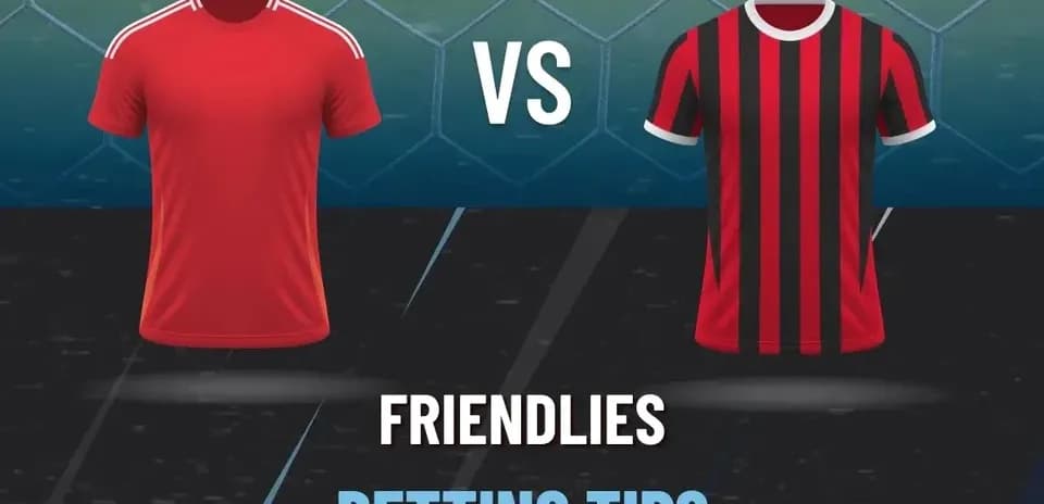 Red and black football jerseys for friendly match