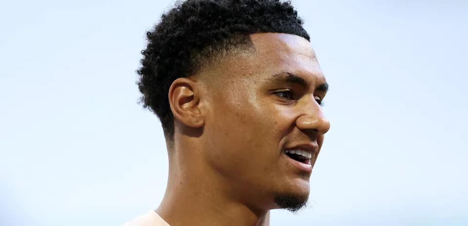 Close-up of a player smiling during interview