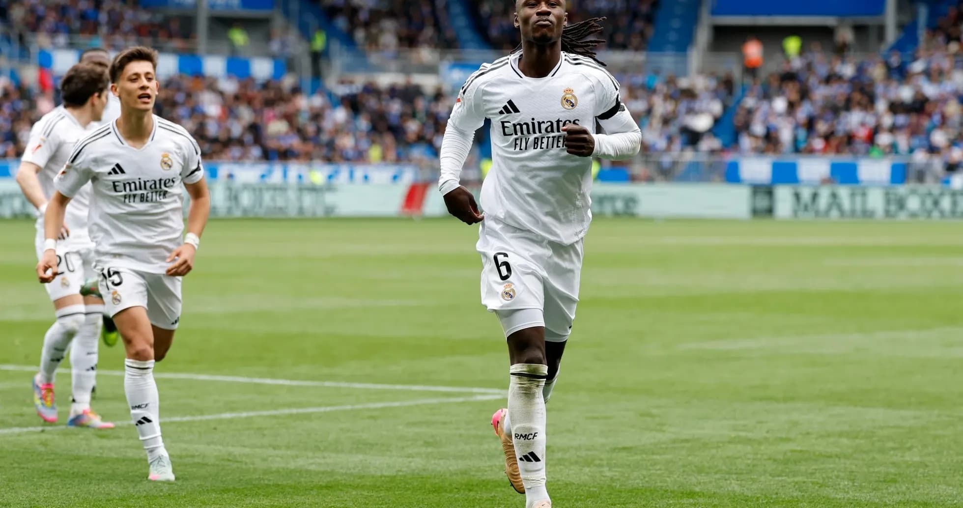 Real Madrid player celebrating during La Liga match