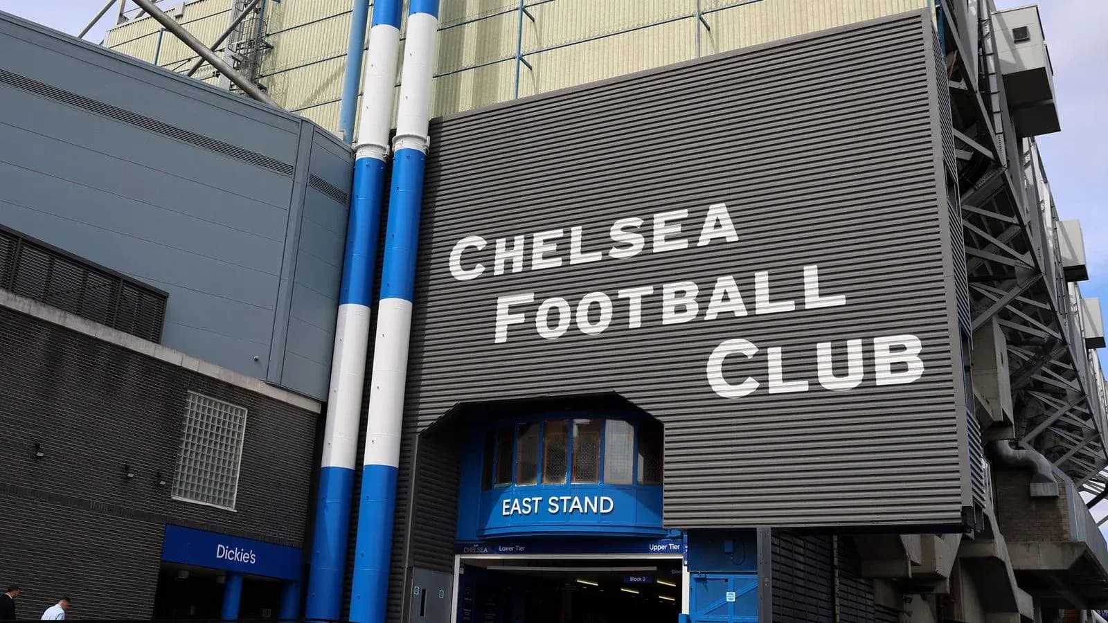 Entrance to Chelsea Football Club East Stand