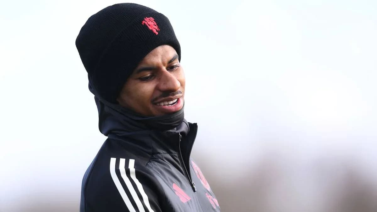 Player wearing black beanie during training session