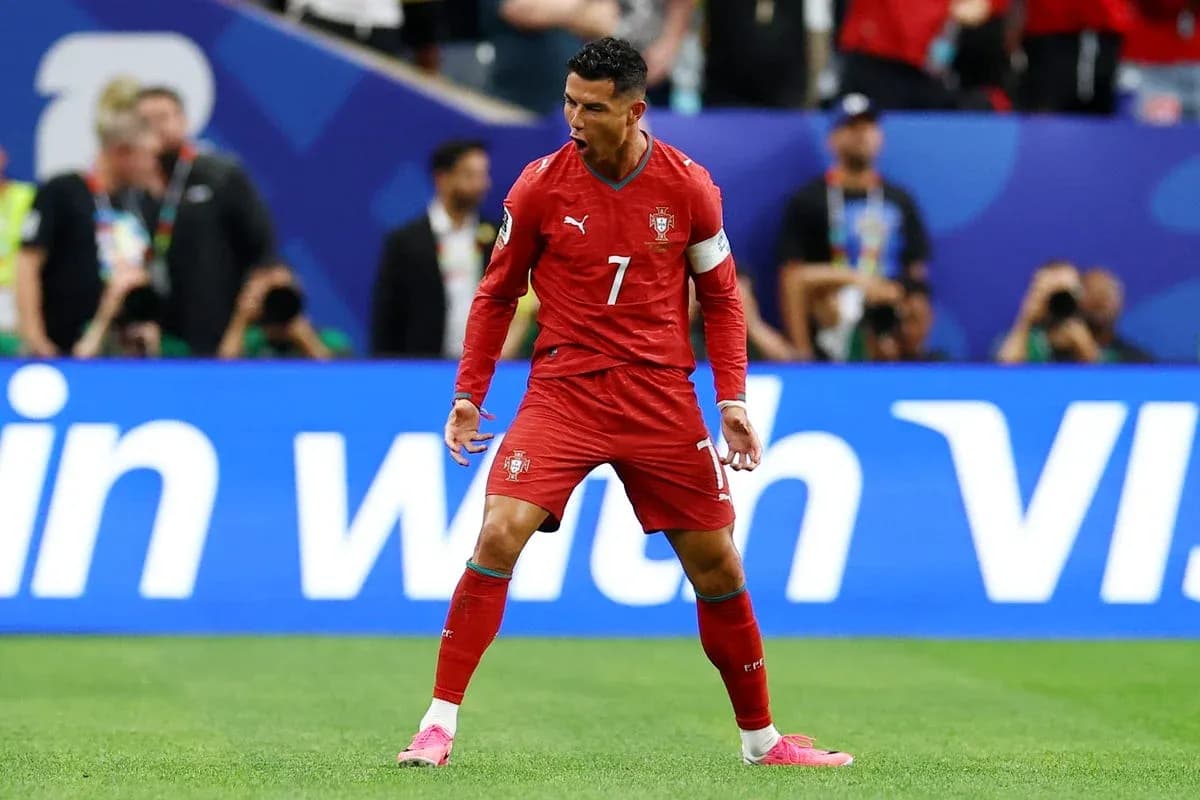 Cristiano Ronaldo celebrating during a match