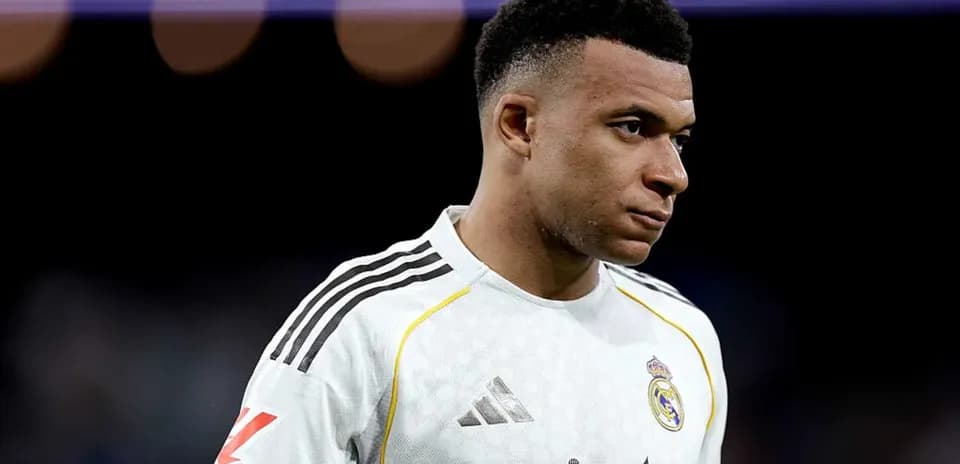 Player in Real Madrid jersey during match