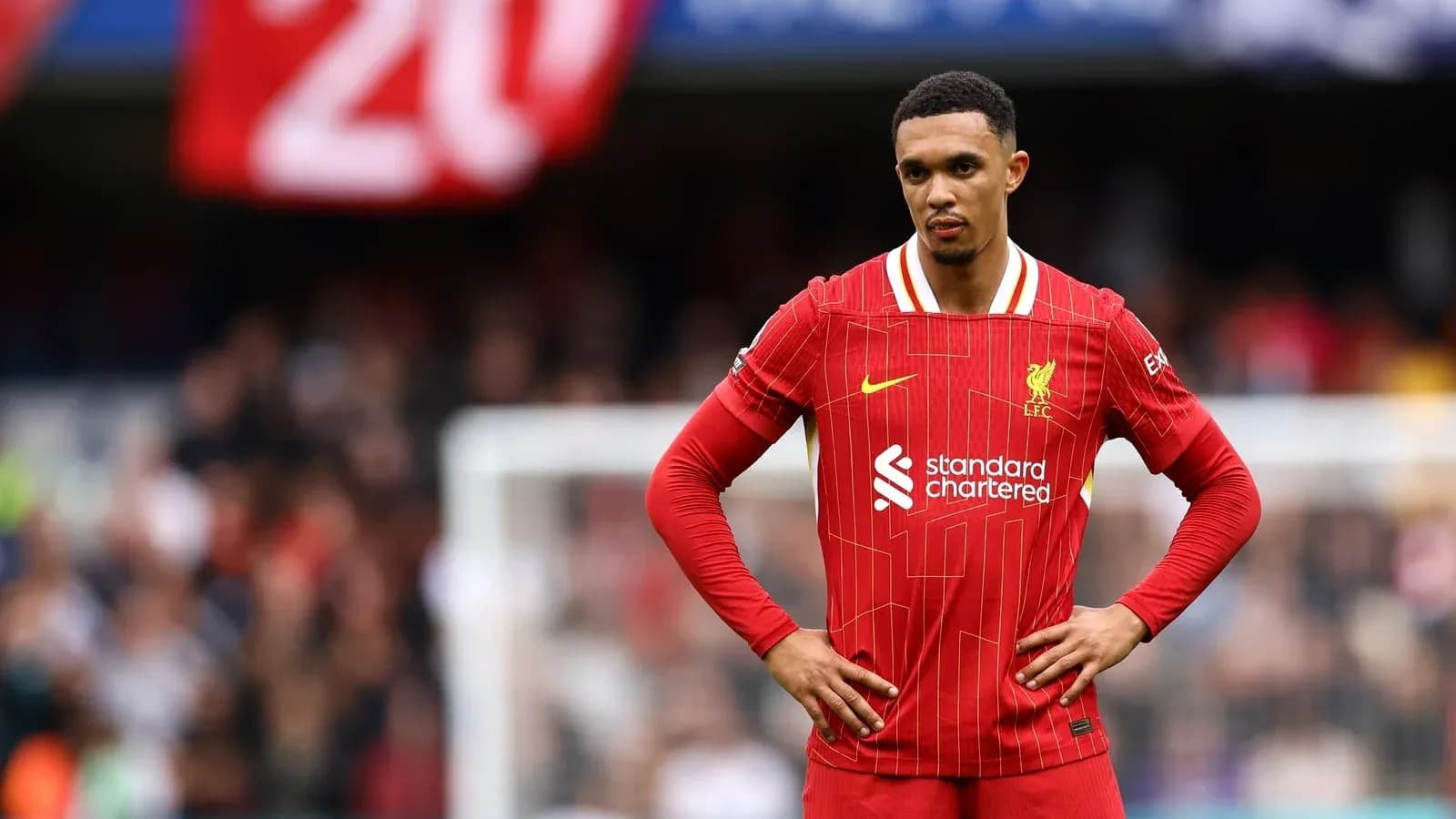 Trent Alexander-Arnold standing on the pitch during match