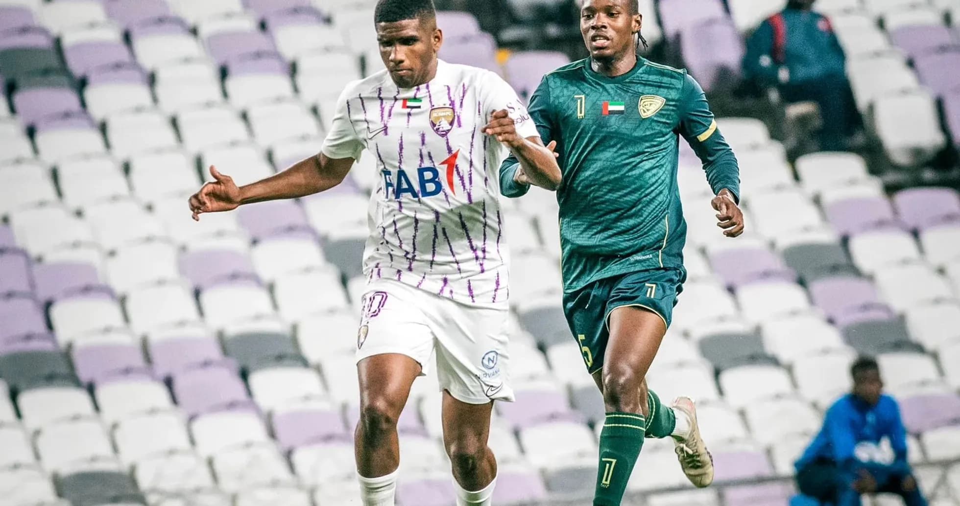 Player dribbling during Al Bataeh U23 match