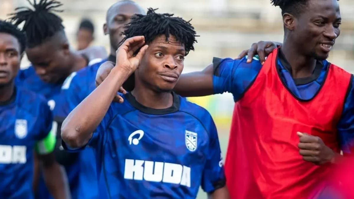 Sporting Lagos players celebrating during a match