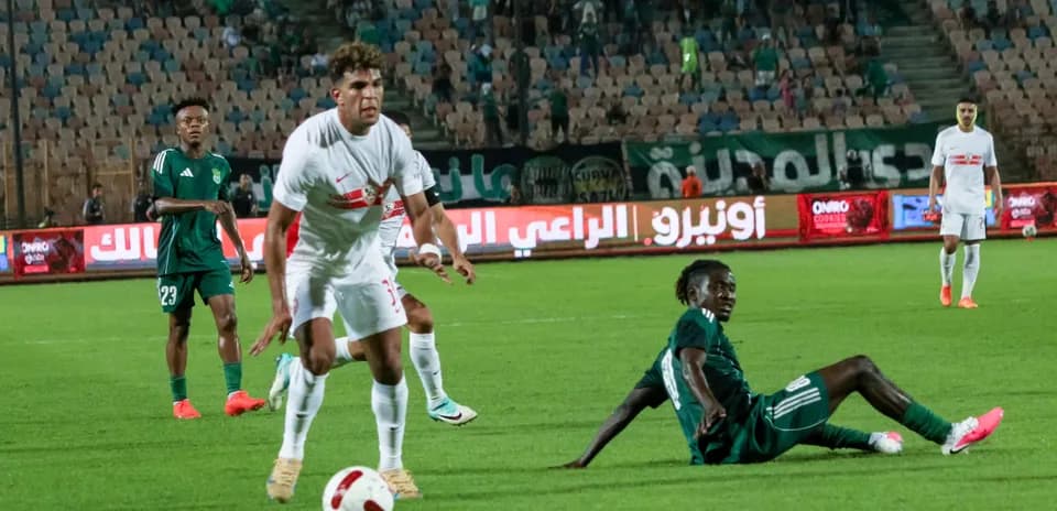 Players competing during Zamalek SC vs Port match