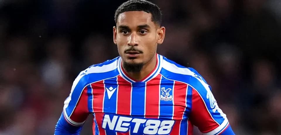 Player wearing Crystal Palace jersey during match
