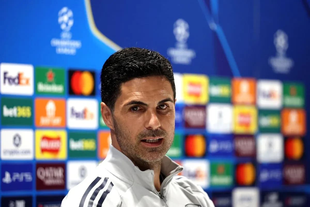 Manager speaking at UEFA Champions League press conference