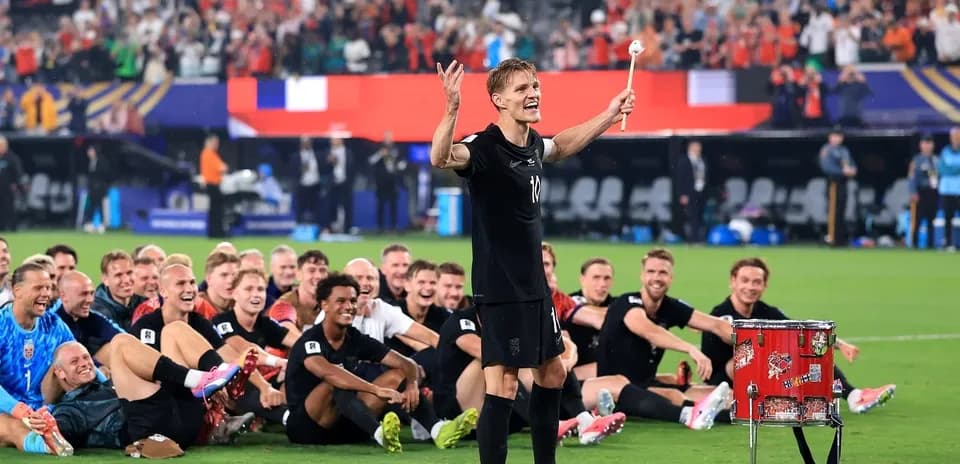 Player celebrating with teammates after a victory