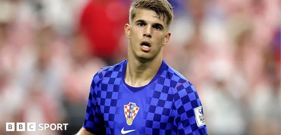 Player wearing Croatian kit during a match