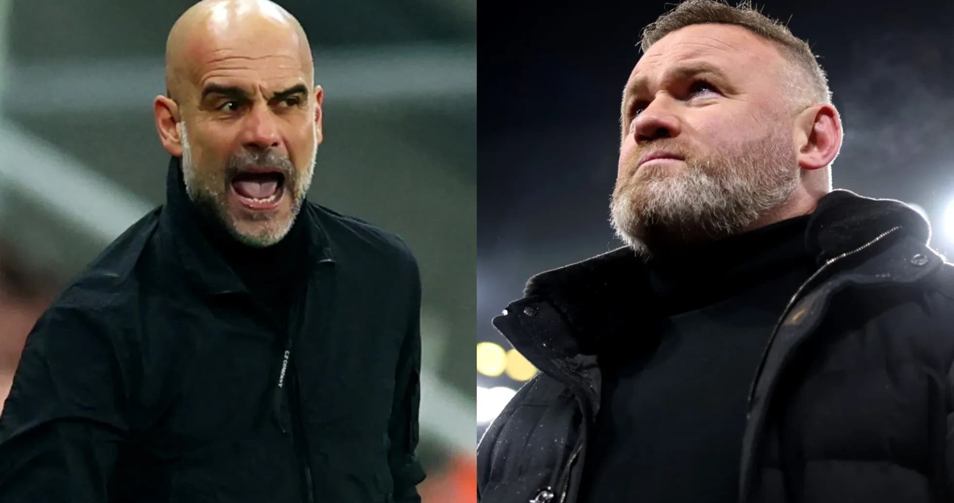 Two football managers during a match moment