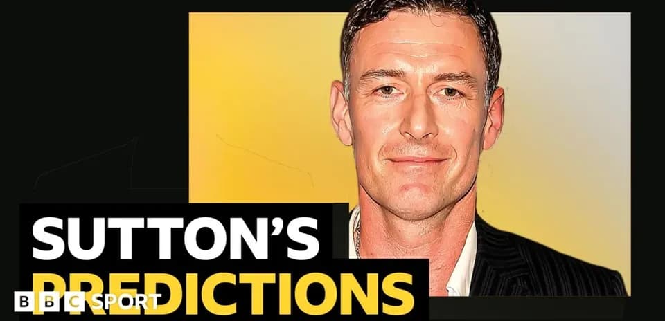 Person presenting football predictions on BBC Sport