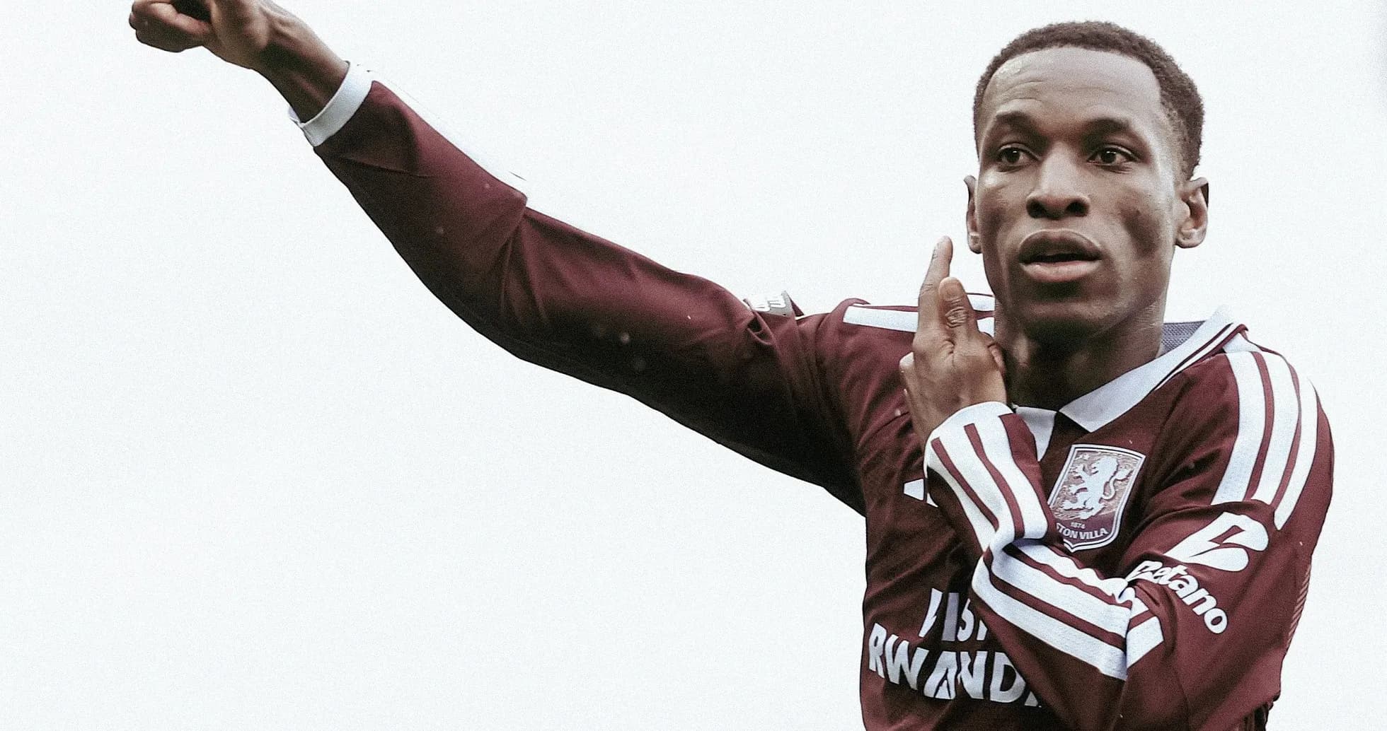 Player celebrating a goal with raised arm