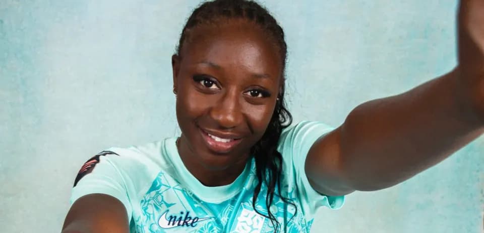 Athlete posing for a selfie in sportswear