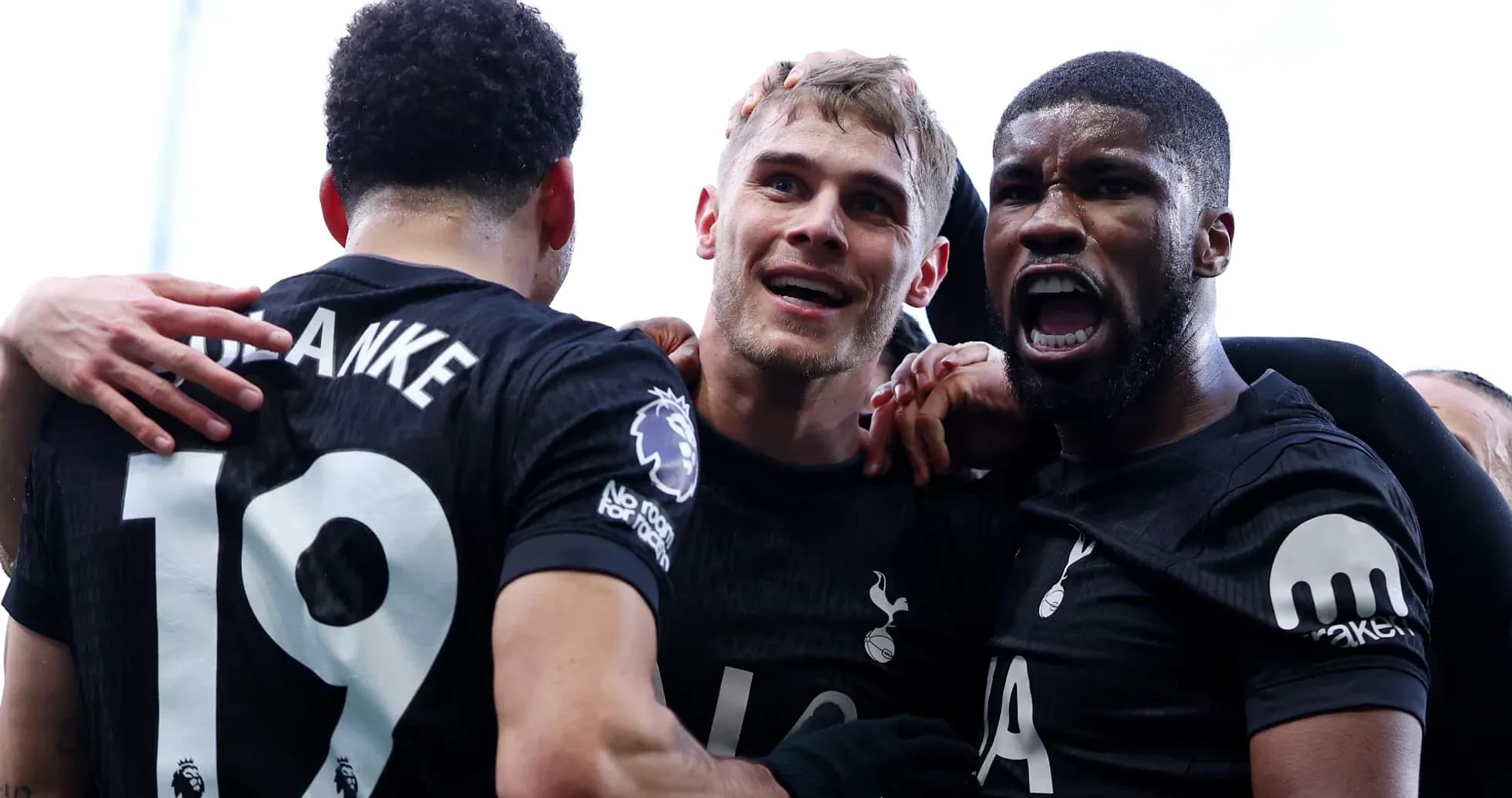 Tottenham players celebrating after a goal