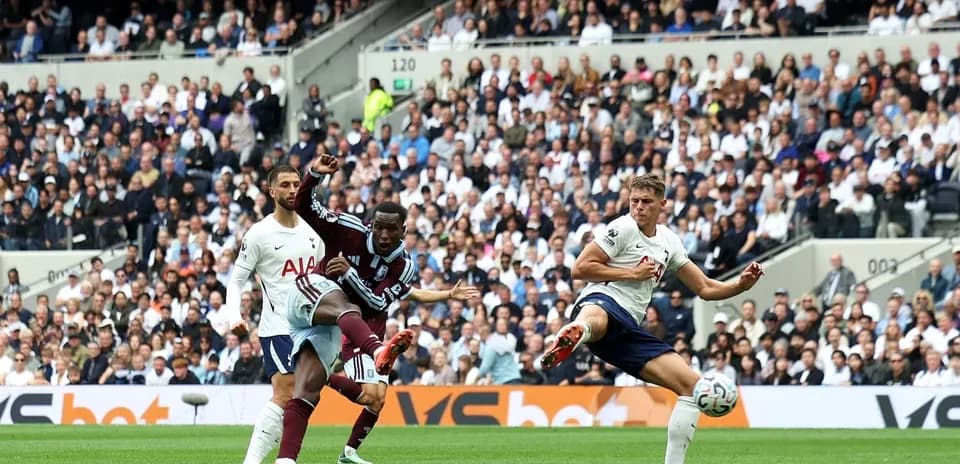 Players competing for the ball during match action