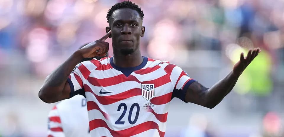 USA player celebrating a goal during match