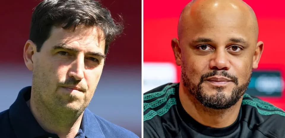 Two football managers in separate portraits
